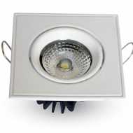 5W LED Downlight COB Square Changing AnGlass - White Body 6000K