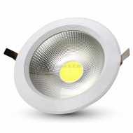 10W LED COB Downlight Round A++ 120Lm/W White housing Day light