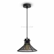 BLACK METAL V SHAPE MESH PENDANT LAMP D:250